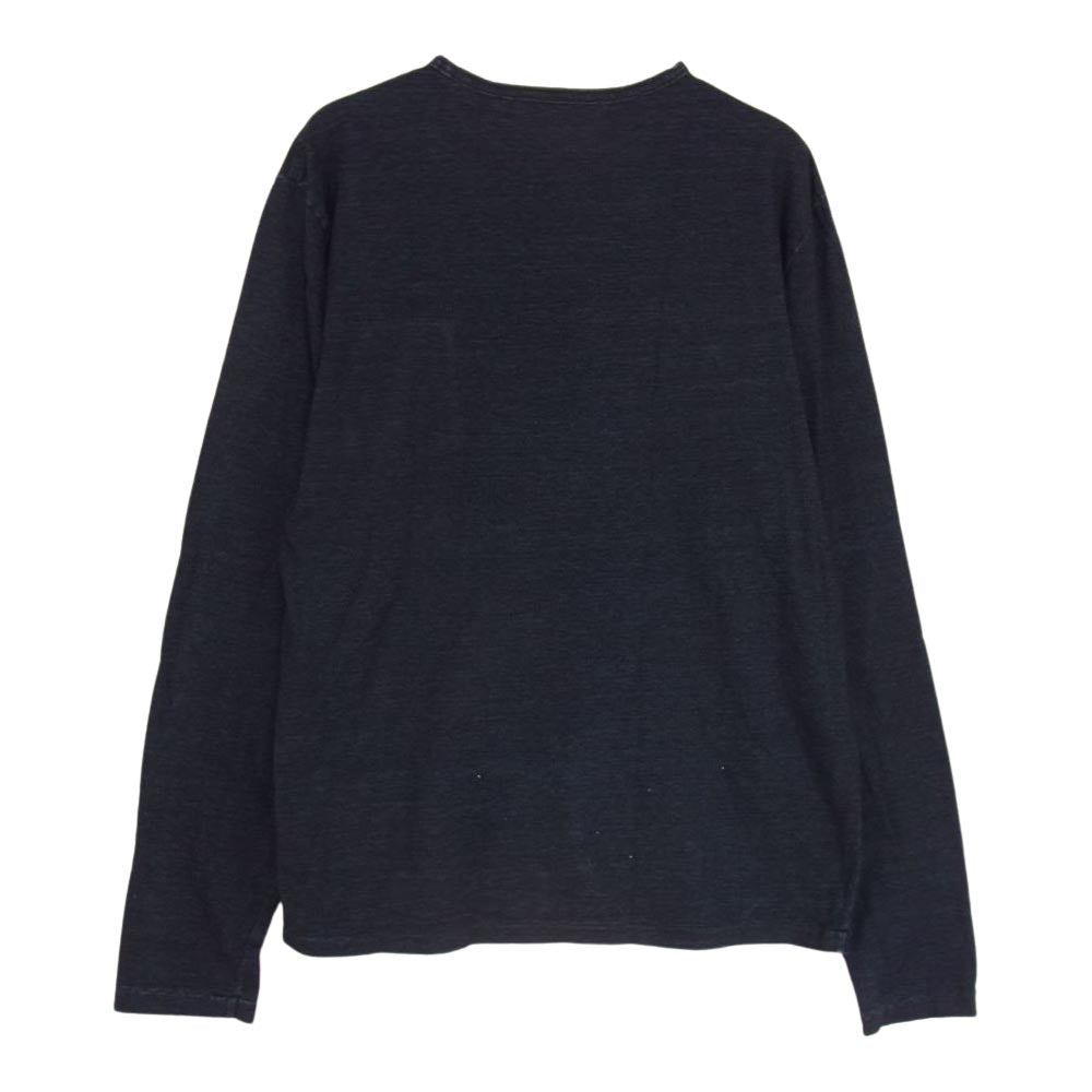 RRL ダブルアールエル インディゴ ロングスリーブ 長袖 カットソー Tシャツ  インディゴブルー系 M【中古】