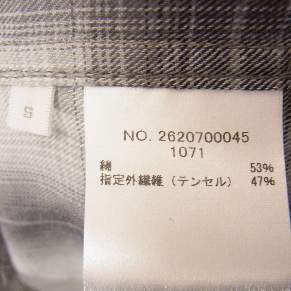 Ron Herman ロンハーマン テンセル混 オンブレ チェック ジップ 長袖 シャツ ブラック系 S【中古】