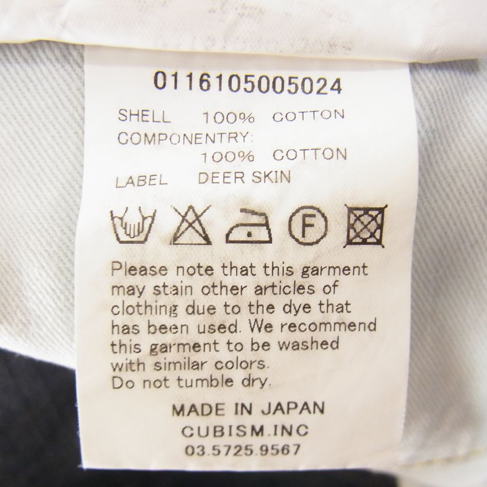 VISVIM ビズビム 0116105005024 SOCIAL SCLPTR 10 DMGD-12 13OZ 藍染め ディアパッチ オリジナル デニム インディゴブルー系 34【美品】【中古】