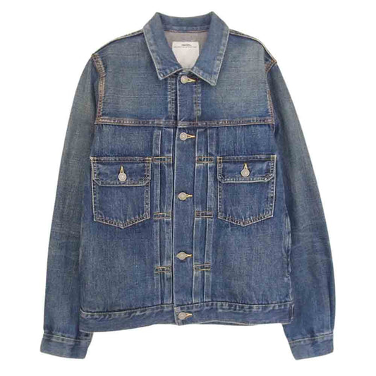 VISVIM ビズビム 0114205006001 SS 101 JKT DAMEGED 13oz 藍染め ディアパッチ デニム ジャケット  インディゴブルー系 1【美品】【中古】