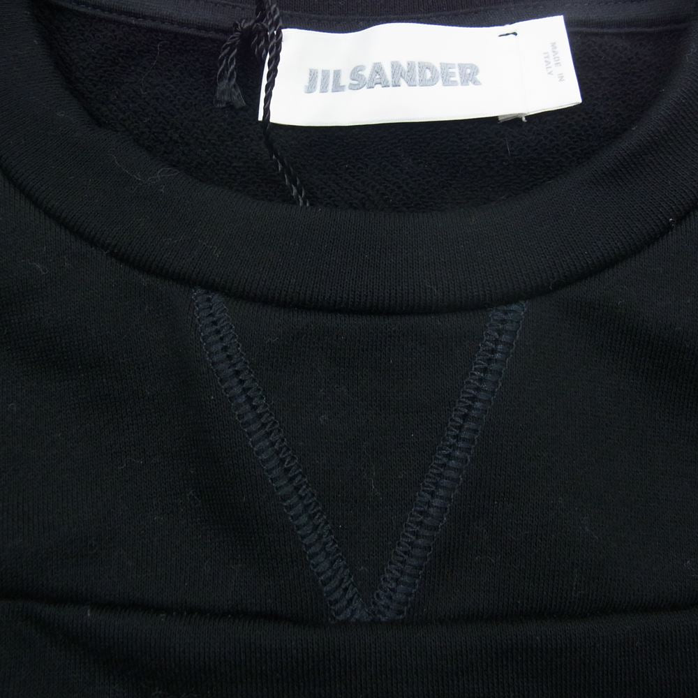 JIL SANDER ジルサンダー 18SS JSUM707002 クルーネック スウェット トレーナー ブラック系 M【美品】【中古】