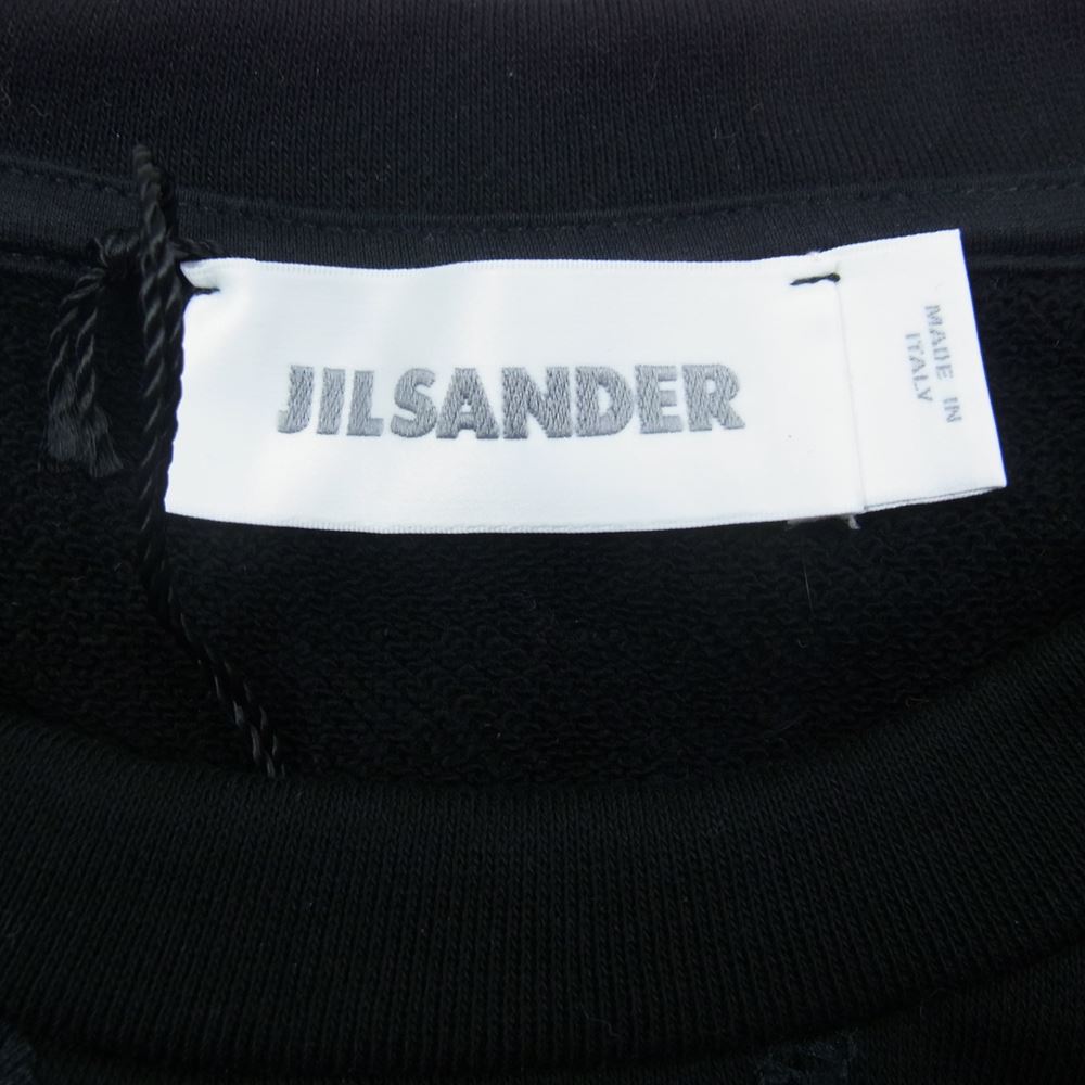 JIL SANDER ジルサンダー 18SS JSUM707002 クルーネック スウェット トレーナー ブラック系 M【美品】【中古】