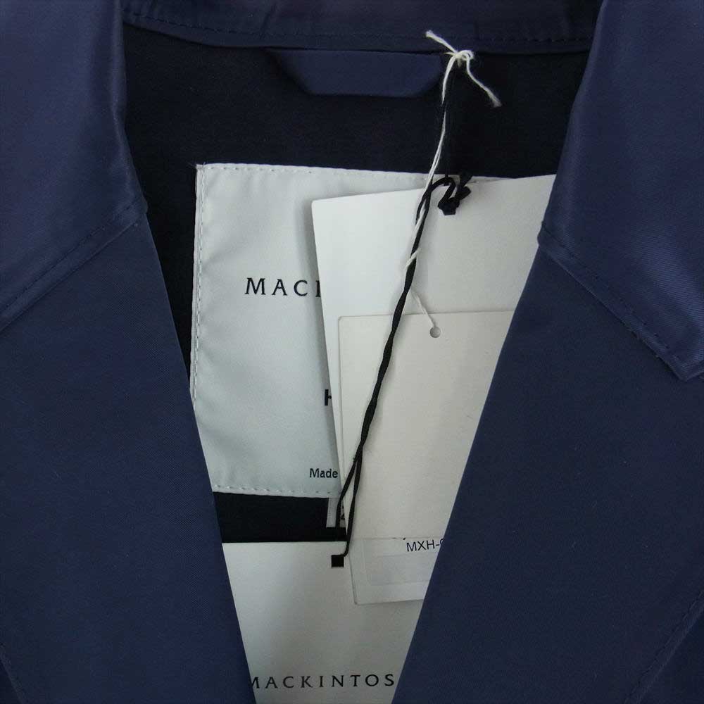 Mackintosh マッキントッシュ × HYKE ハイク MXH-014G 英国製 ハイク ゴム引き ロング コート ネイビー系 2【美品】【中古】