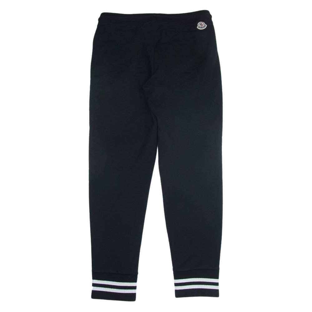 MONCLER モンクレール H20918H00020 809KR M SWEAT BOTTOM ロゴワッペン ジョガーパンツ トラック スウェット パンツ ブラック系 M【中古】