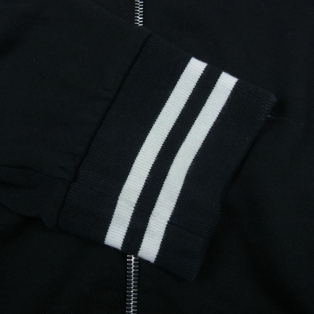 MONCLER モンクレール 22AW  H20918G00048 809KR ZIP UP CARDIGAN ジップアップカーディガン ロゴワッペン パーカー ブラック系 XL【中古】