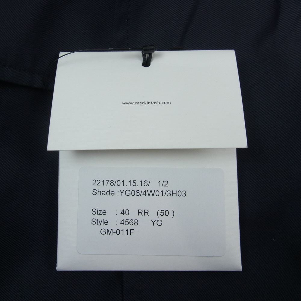 Mackintosh マッキントッシュ GM-011F 国内正規品 英国製 トレンチコート ネイビー系 40【美品】【中古】