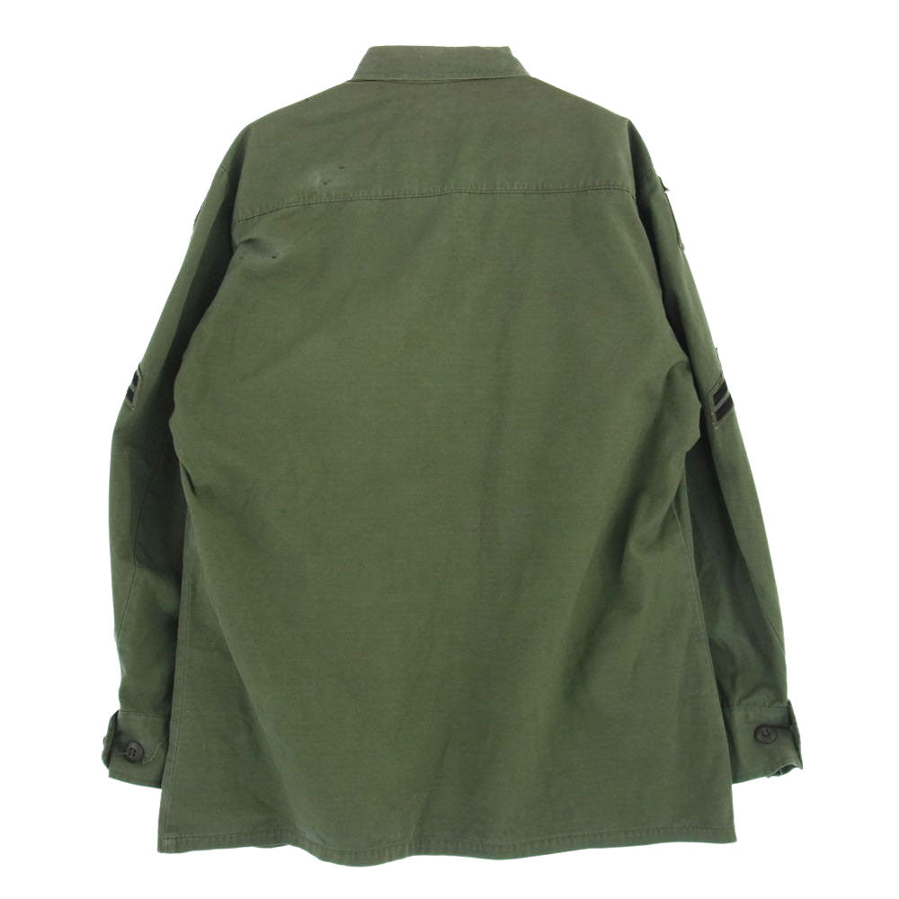 ヴィンテージ U.S.ARMY 68年製 ジャングル ファティーグ ジャケット モスグリーン系 S【中古】