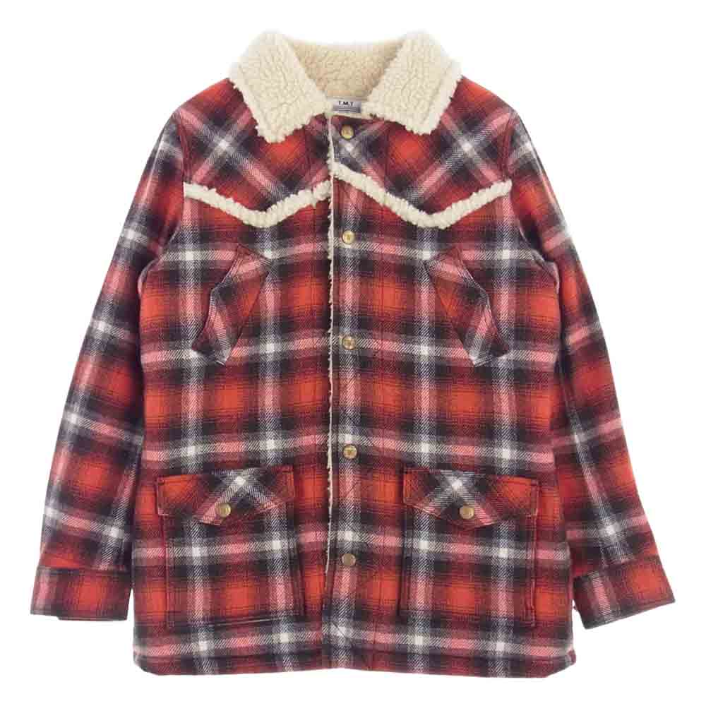 TMT ティーエムティー TJK-F1410 CHECK BOA LUNCH JACKET チェック ボア ランチ ジャケット マルチカラー系 M【中古】