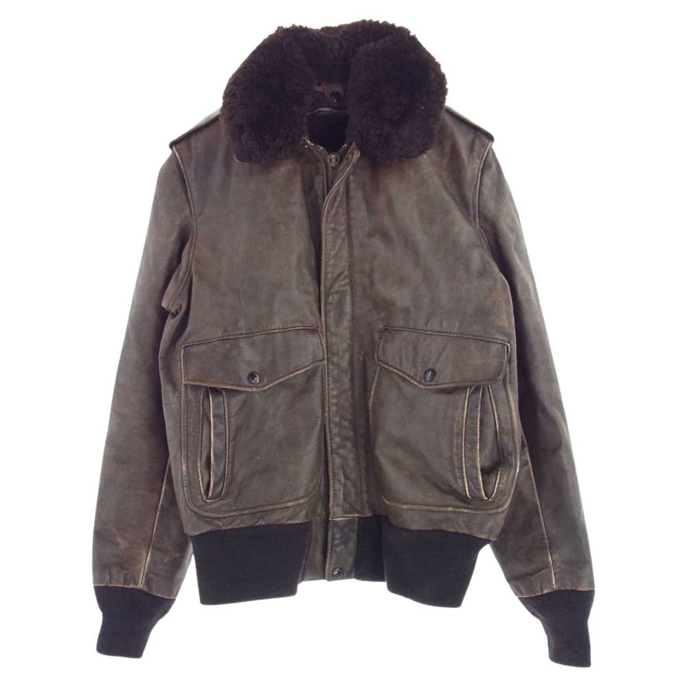 schott ショット G-1 TYPE レザー フライト ジャケット ブラウン系 36【中古】