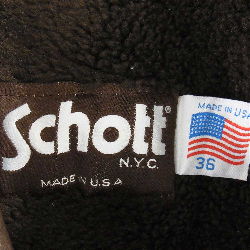 schott ショット G-1 TYPE レザー フライト ジャケット ブラウン系 36【中古】