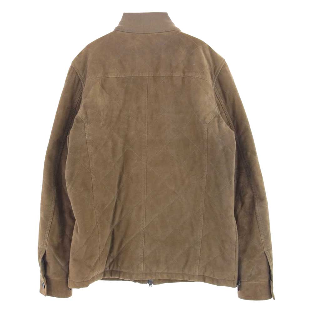 エンメティ GOAT SKIN SUEDE JACKE ゴートスキン スエード ジャケット ブラウン系 46【中古】