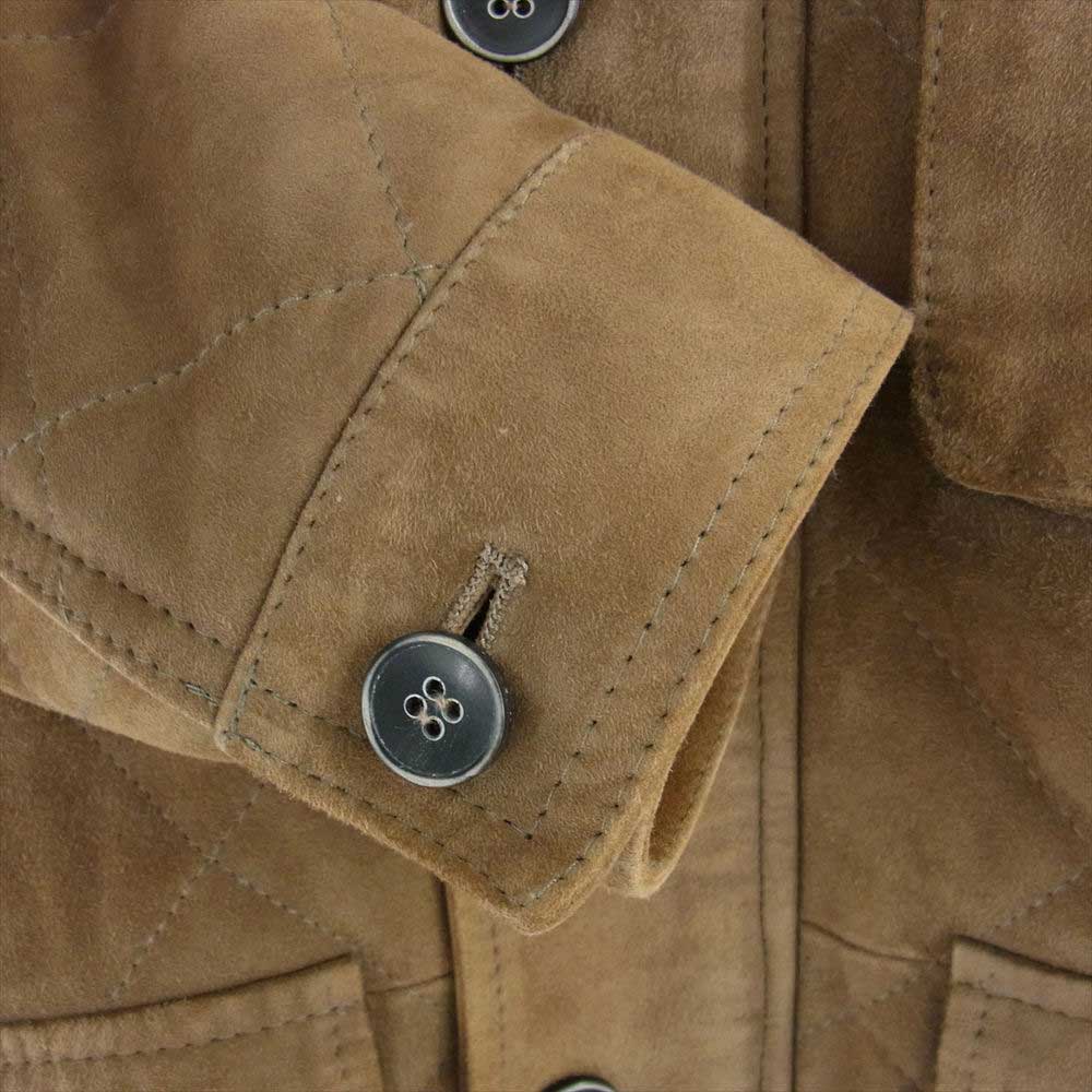 エンメティ GOAT SKIN SUEDE JACKE ゴートスキン スエード ジャケット ブラウン系 46【中古】