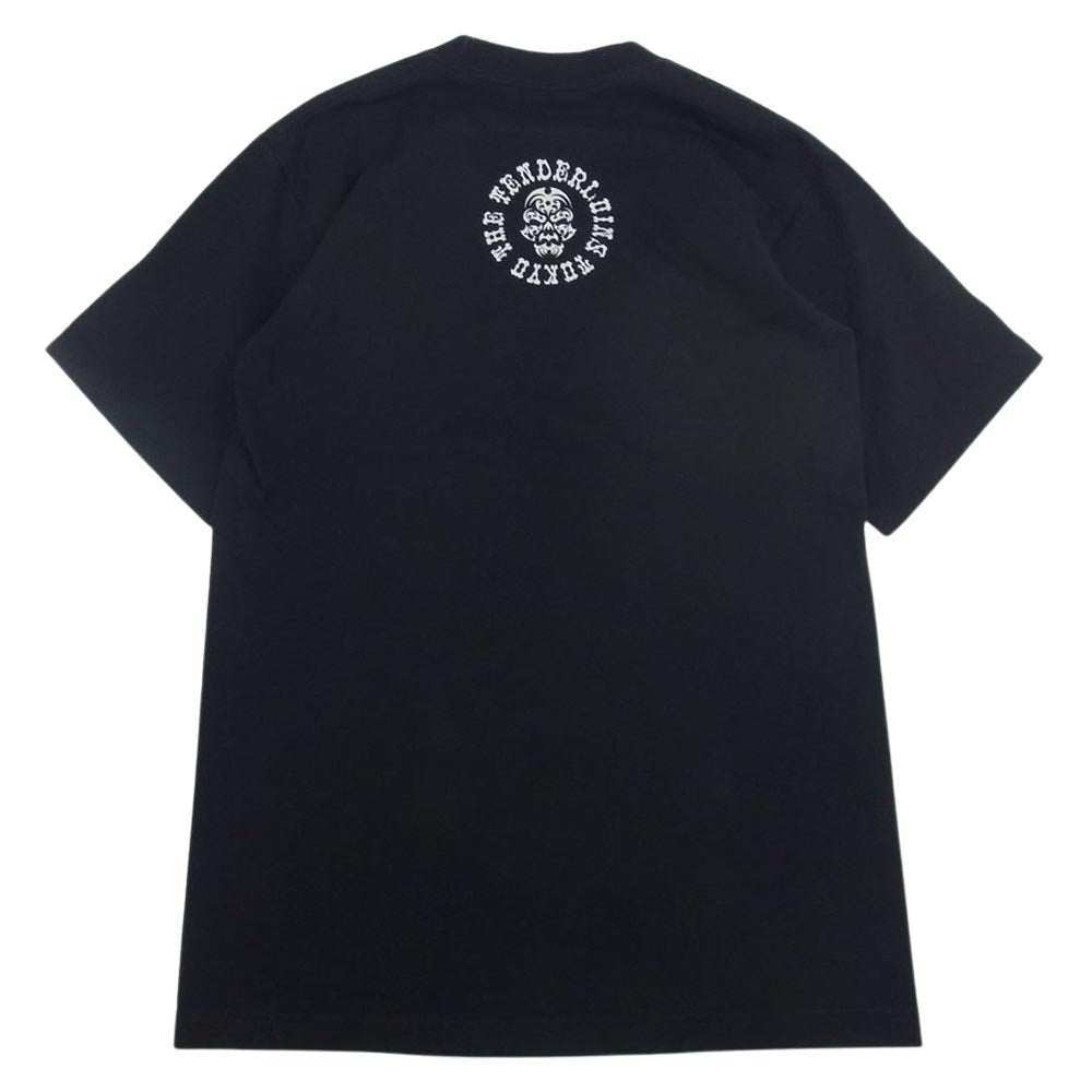 TENDERLOIN テンダーロイン TEE EL ボルネオスカル ロゴ プリント 半袖 Tシャツ ブラック系 M【中古】