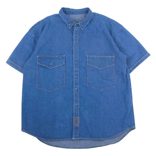 TENDERLOIN テンダーロイン WORK SHT B.D DENIM S/S WASH 半袖 ワーク デニム シャツ インディゴブルー系 S【美品】【中古】