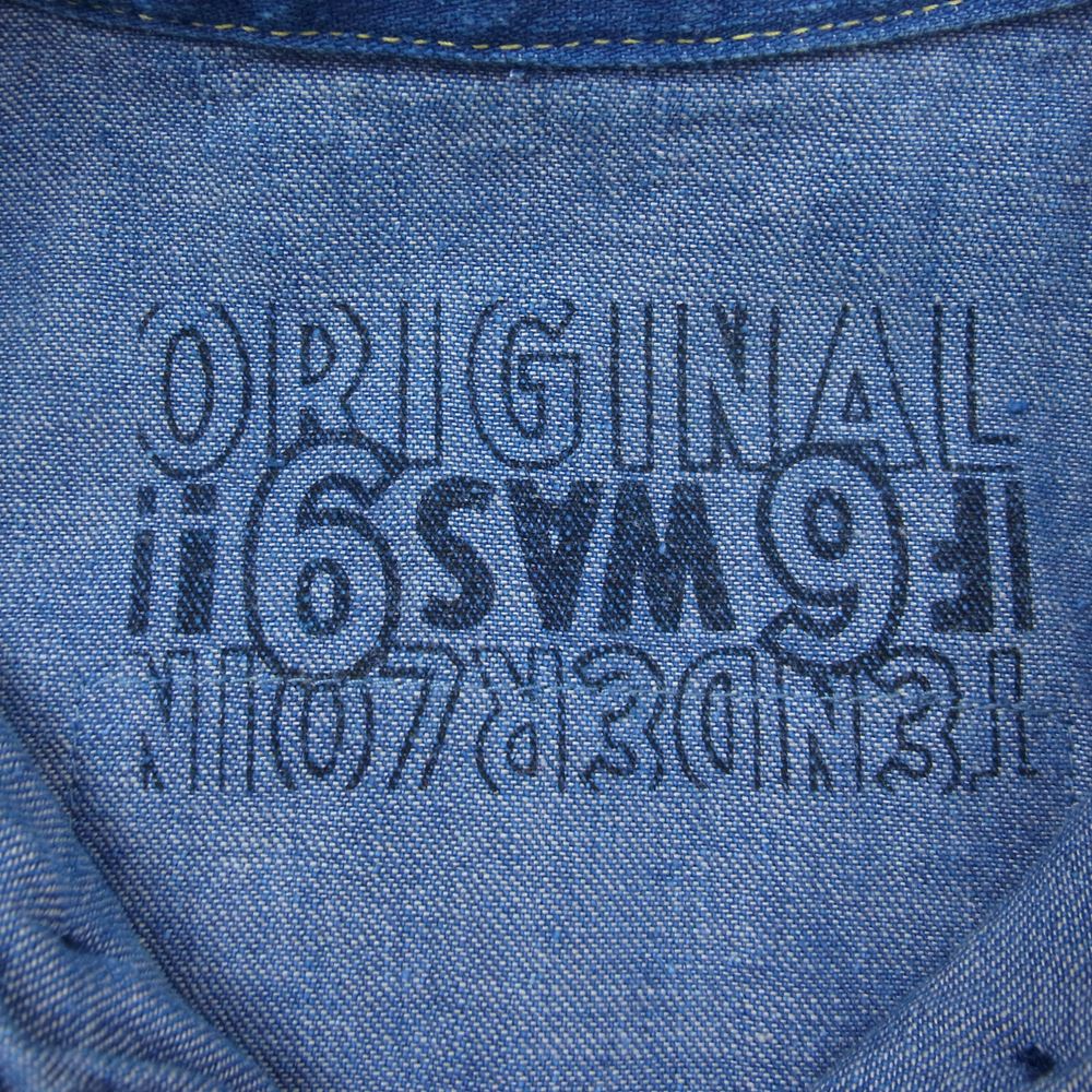 TENDERLOIN テンダーロイン WORK SHT B.D DENIM S/S WASH 半袖 ワーク デニム シャツ インディゴブルー系 S【美品】【中古】