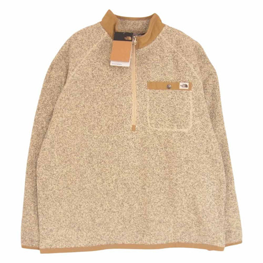THE NORTH FACE ノースフェイス NF0A5GL2 GORDON LYONS 1/4 ZIP PULLOVER ゴードン リヨン ライオン 1/4ジップ プルオーバー フリース ジャケット ベージュ系 グレー系 XL【極上美品】【中古】