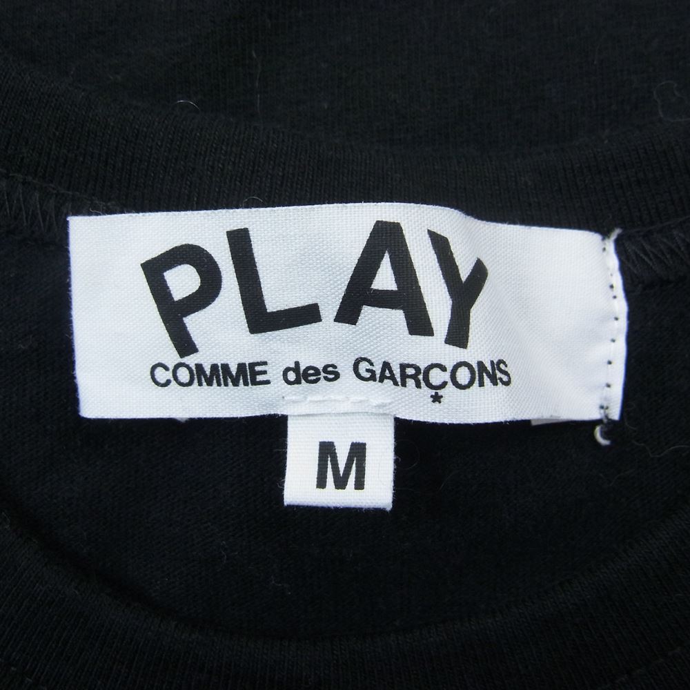 PLAY COMME des GARCONS プレイコムデギャルソン AZ-T215 AD2021 GOLD EMBLEM T-SHIRT ゴールド エンブレム 半袖 Tシャツ ブラック系 M【中古】