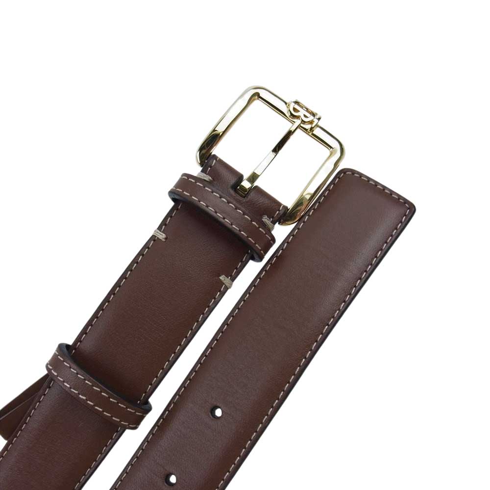 BURBERRY バーバリー TBロゴ レザーベルト ブラウン系【中古】