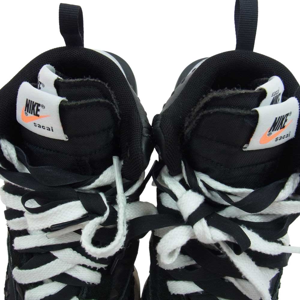 NIKE ナイキ DH9186-001 × sacai サカイ Jean Paul Gaultier Vaporwaffle Mix Black ジャン ポール ゴルチエ ヴェイパーワッフル スニーカー ブラック系 ホワイト系 22.5cm【中古】