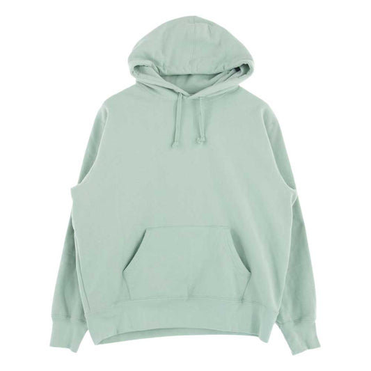 Supreme シュプリーム 22AW Sat in Applique Hooded Sweatshirt サテン アップリケ フーデット スウェット パーカー ライトグリーン系 S【中古】