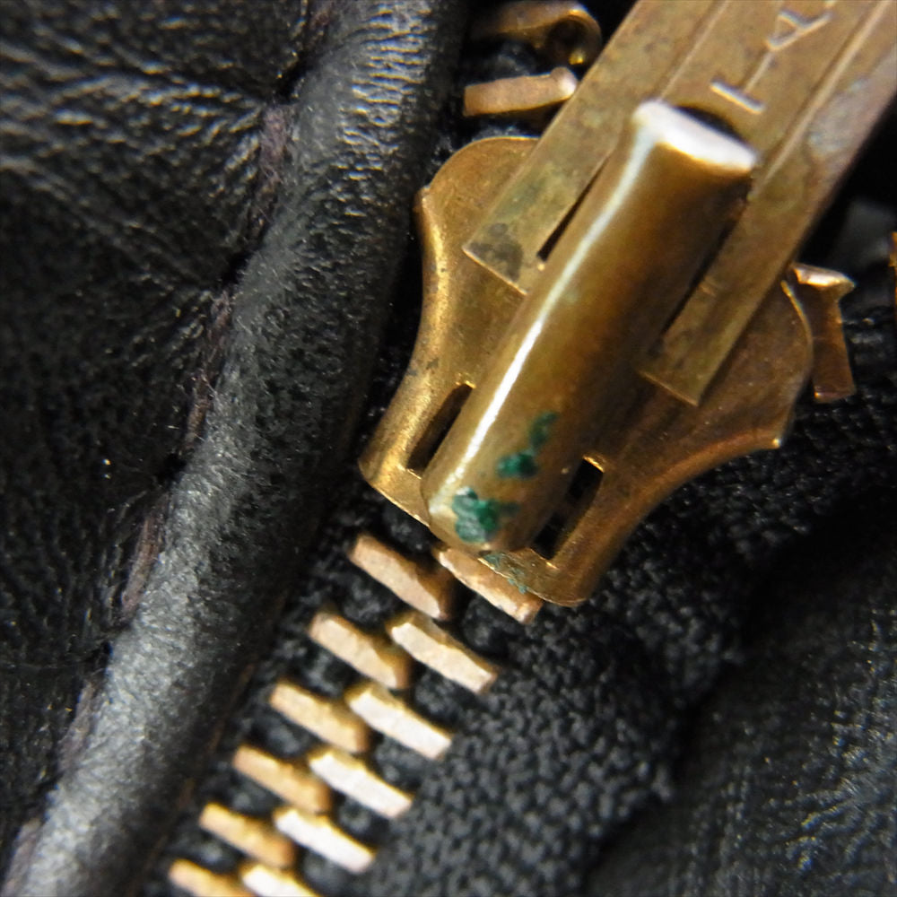 LANGLITZ LEATHERS ラングリッツレザーズ ウェスタン ベース 裾ジップ レザー パンツ  ブラック系【中古】