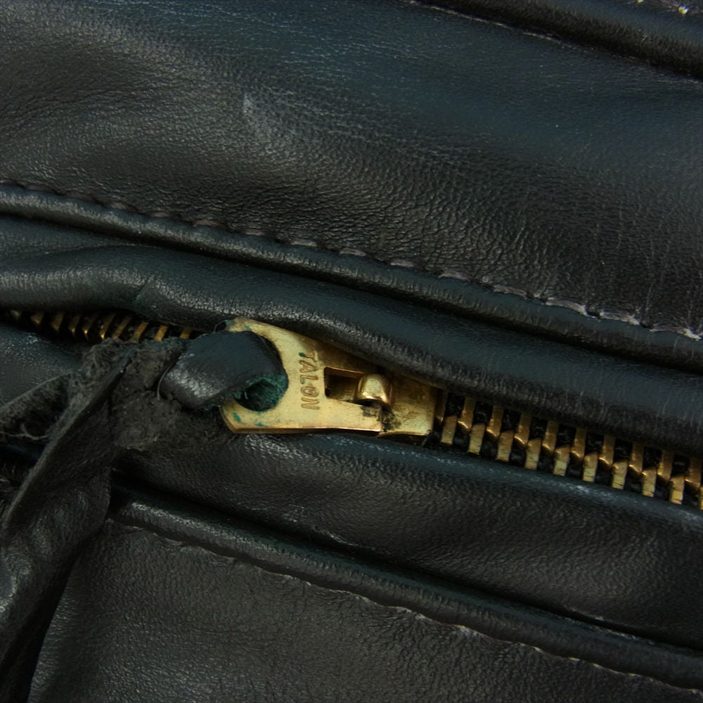 LANGLITZ LEATHERS ラングリッツレザーズ ウェスタン ベース 裾ジップ レザー パンツ  ブラック系【中古】