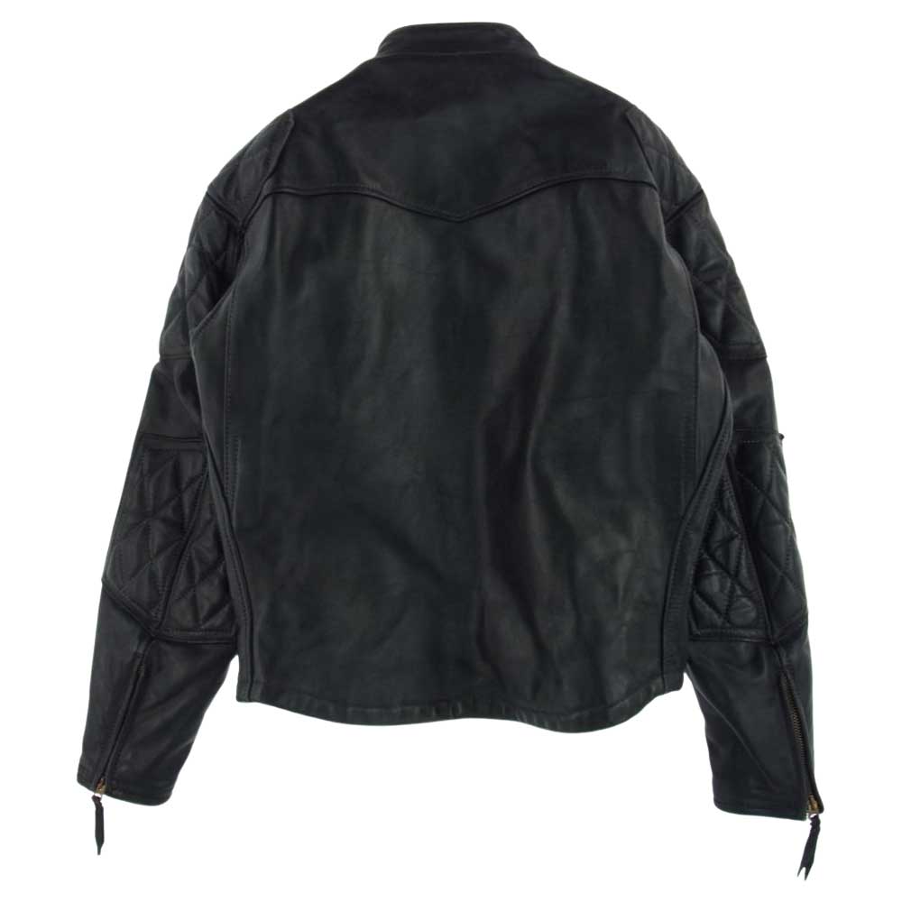 LANGLITZ LEATHERS ラングリッツレザーズ PADDED CASCADE キャスケード パデッド ライダース ジャケット  ブラック系【中古】