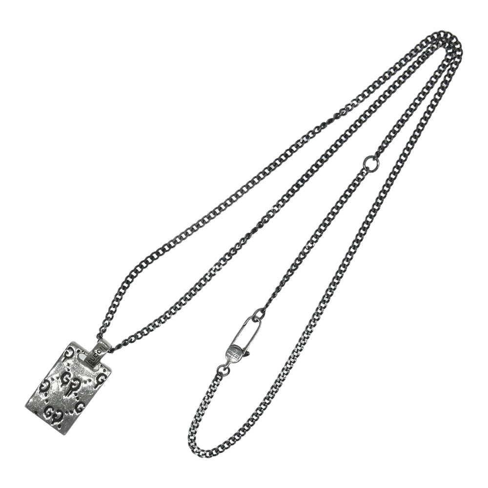 GUCCI グッチ ゴーストプレート ネックレス Ag925 シルバー系【中古】