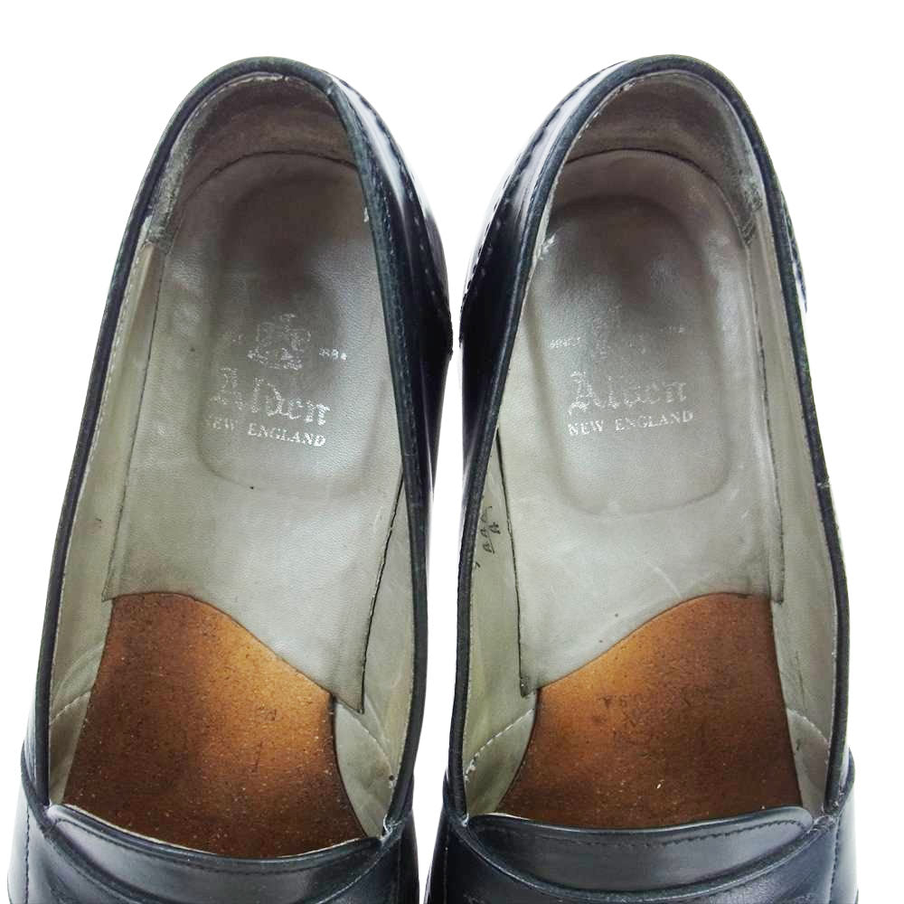 ALDEN オールデン 681 コイン ローファー レザー シューズ 革靴 ブラック系 9【中古】