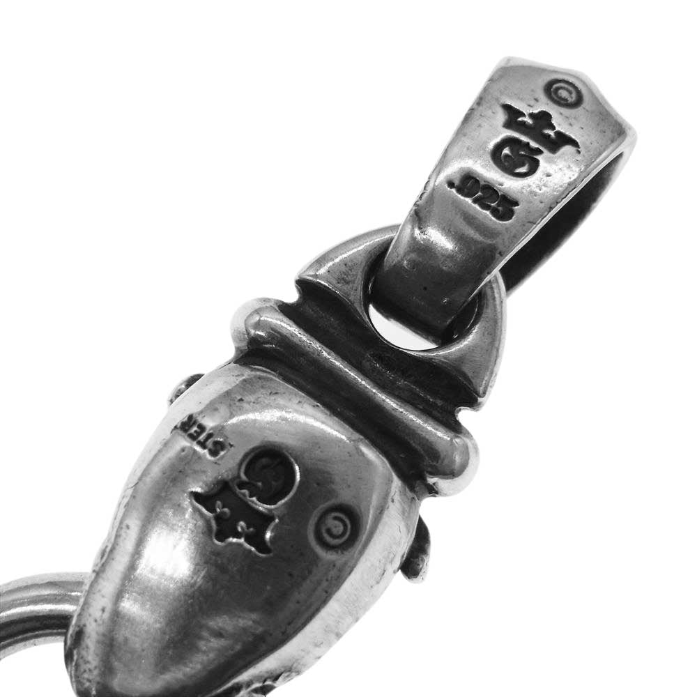 GABOR ガボール ギャランティー 付 Bulldog With Boat Neck Pendant ブルドッグ ヘッド ペンダントトップ シルバー系【中古】