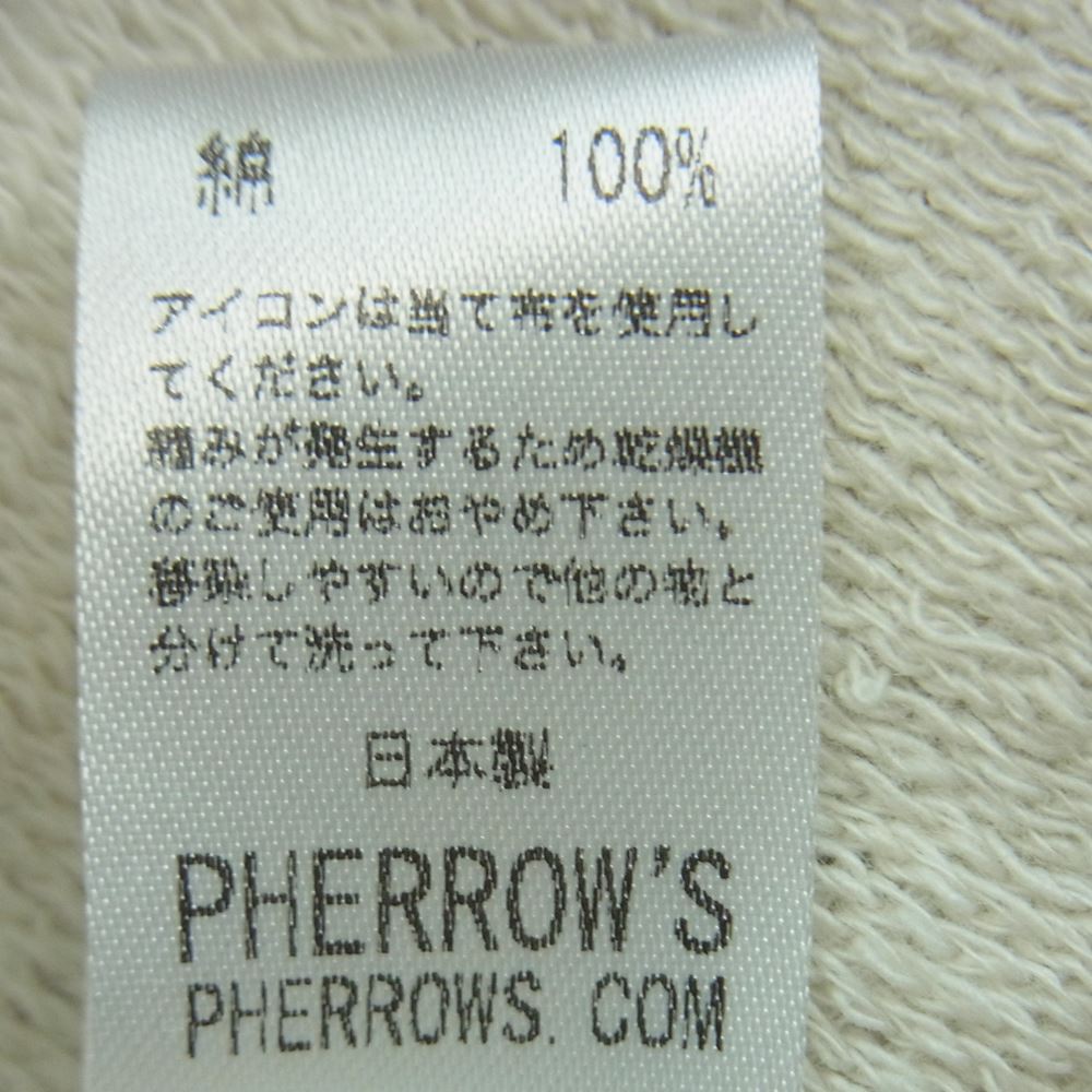 Pherrow's フェローズ 19S-BP-MEXICAN MEXICAN PARKA 長袖 バカパイル フード パーカー オフホワイト系 ネイビー系 L 40【極上美品】【中古】
