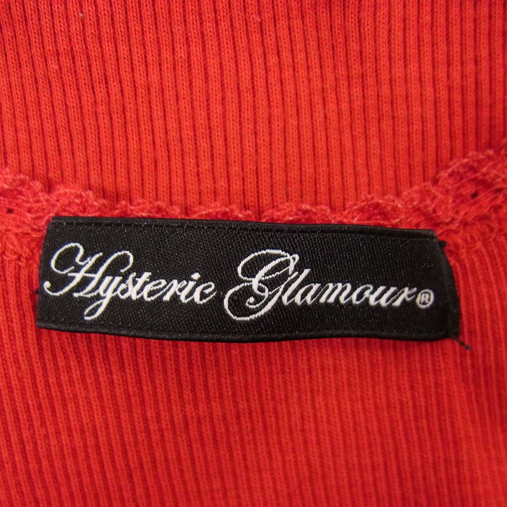 HYSTERIC GLAMOUR ヒステリックグラマー DONT LOOK BACK キャミソール レッド系 FREE【中古】