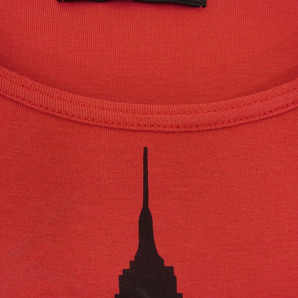 HYSTERIC GLAMOUR ヒステリックグラマー THE HYSTERIC new york city ロゴプリント 半袖 TEE Tシャツ レッド系 FREE【中古】
