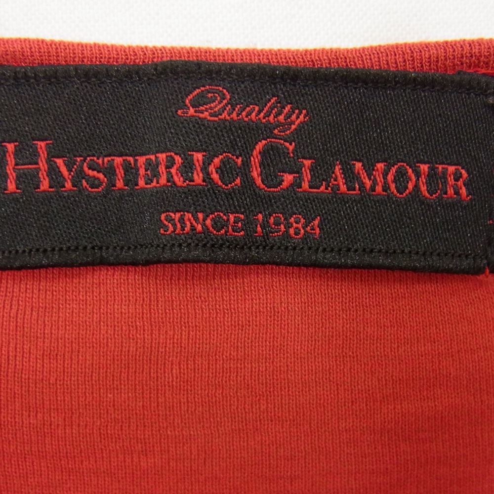 HYSTERIC GLAMOUR ヒステリックグラマー THE HYSTERIC new york city ロゴプリント 半袖 TEE Tシャツ レッド系 FREE【中古】