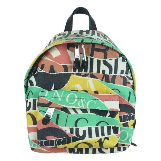 MOSCHINO モスキーノ 総柄 グラフティー レザー リュック バックパック 中国製 マルチカラー系【中古】