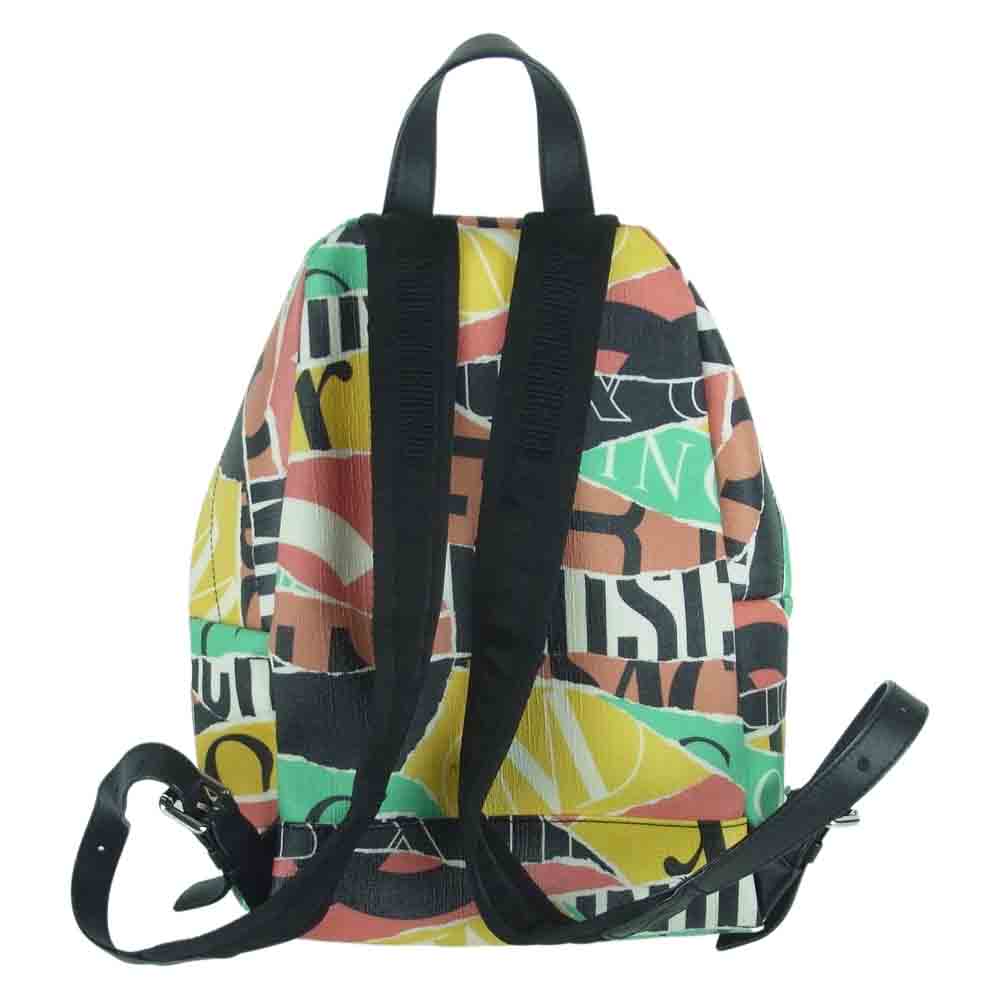 MOSCHINO モスキーノ 総柄 グラフティー レザー リュック バックパック 中国製 マルチカラー系【中古】