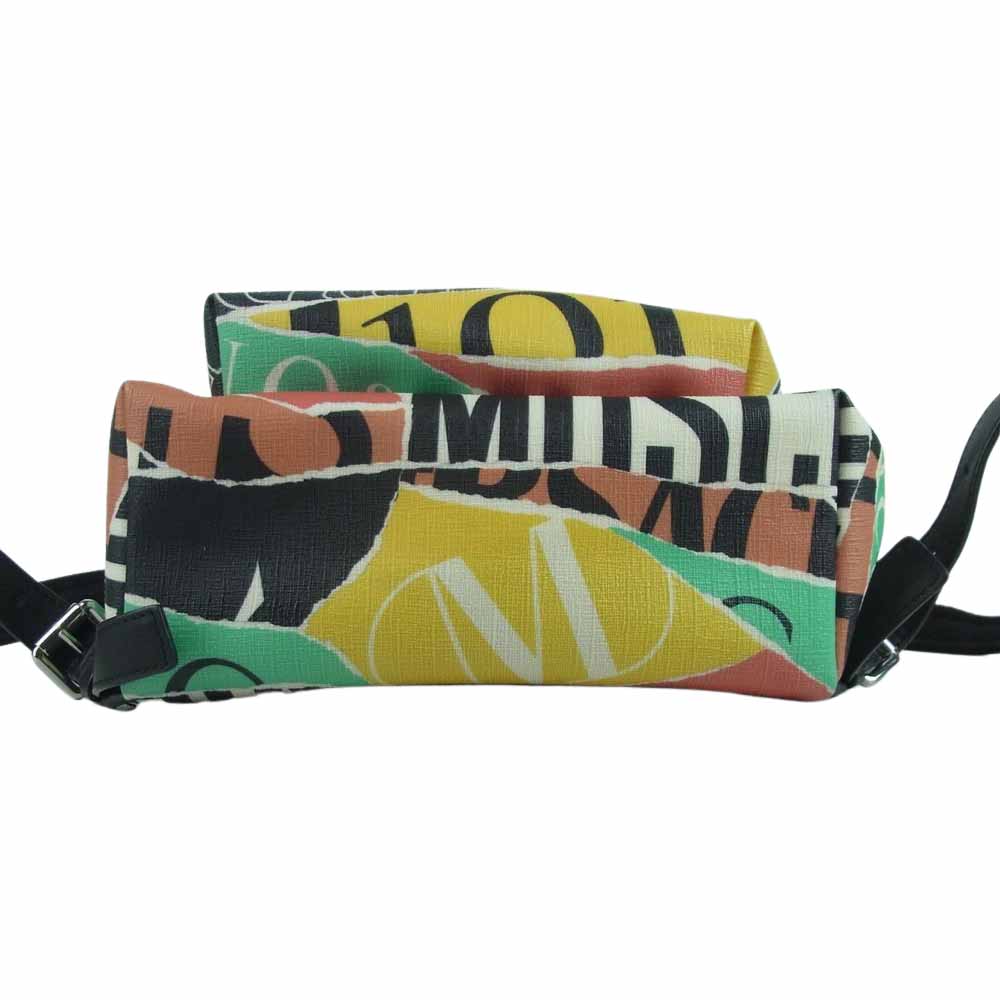 MOSCHINO モスキーノ 総柄 グラフティー レザー リュック バックパック 中国製 マルチカラー系【中古】
