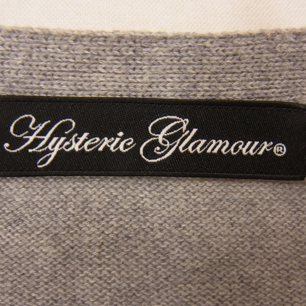 HYSTERIC GLAMOUR ヒステリックグラマー プリント カーディガン グレー系 FREE【中古】