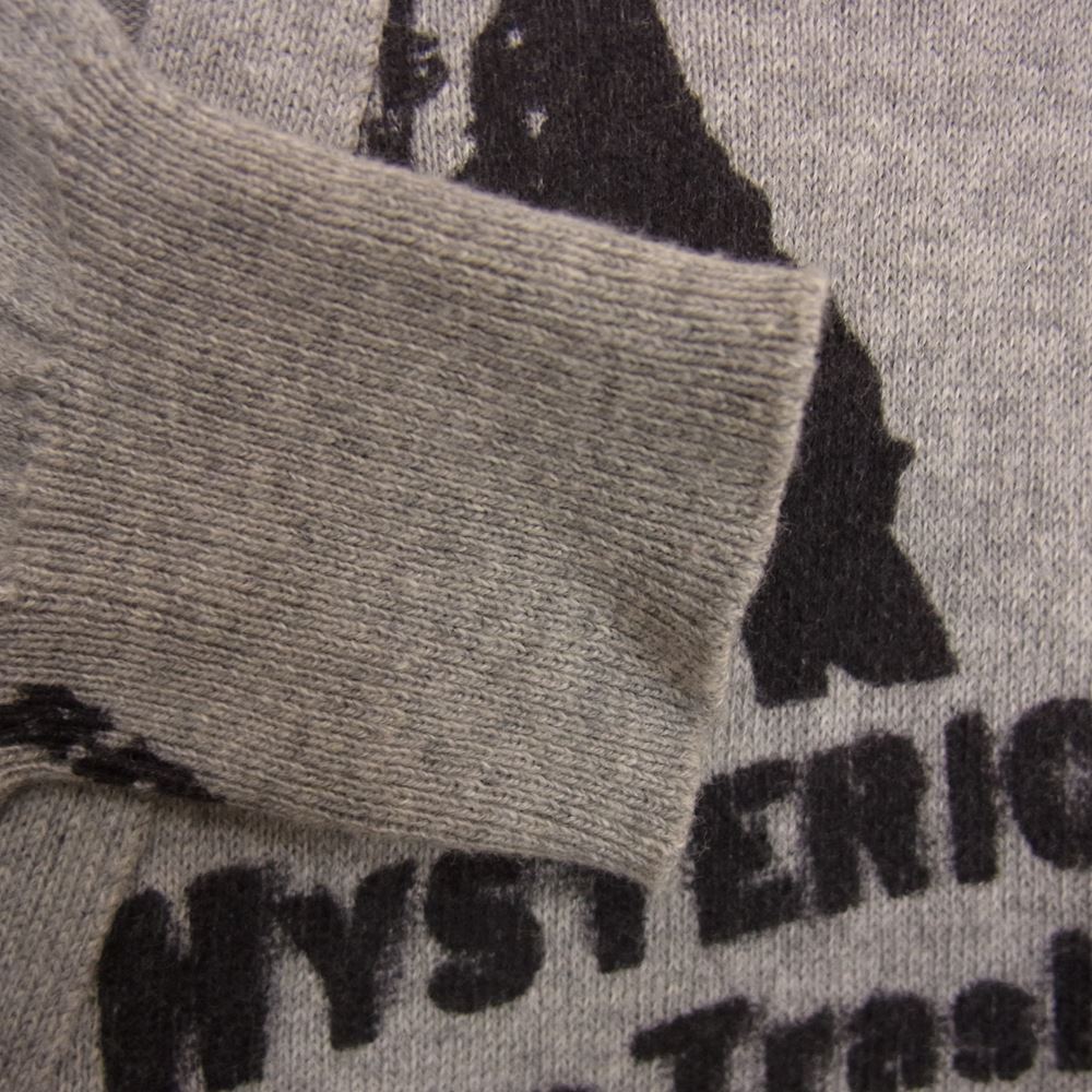 HYSTERIC GLAMOUR ヒステリックグラマー プリント カーディガン グレー系 FREE【中古】