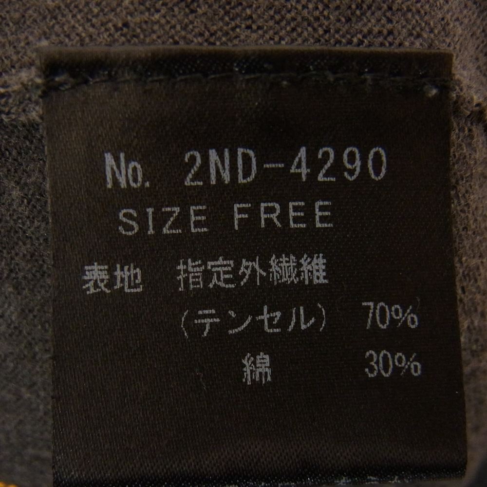 HYSTERIC GLAMOUR ヒステリックグラマー 2ND-4290 ジップ ニット パーカー グレー系 FREE【中古】