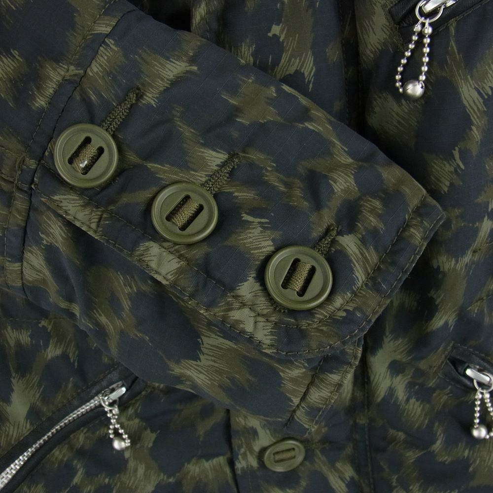 HYSTERIC GLAMOUR ヒステリックグラマー 0114AC01  迷彩 カモフラ フーデット ナイロン ジャケット カーキ系 FREE【中古】