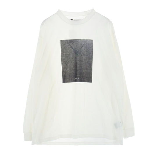 シュタイン ST.468 Oversized Long Sleeve Tee TEXTURE テキスタイル オーバーサイズ 長袖 Tシャツ ホワイト系 S【新古品】【未使用】【中古】