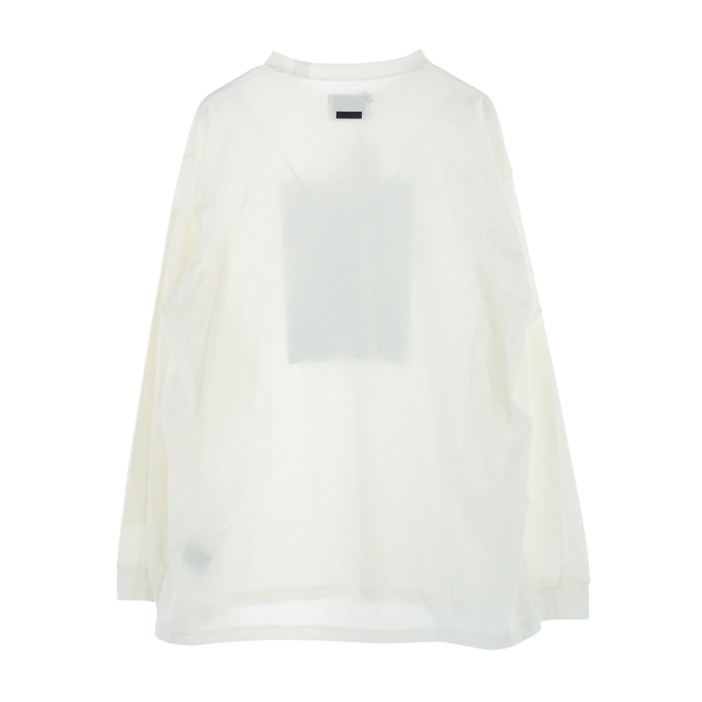 シュタイン ST.468 Oversized Long Sleeve Tee TEXTURE テキスタイル オーバーサイズ 長袖 Tシャツ ホワイト系 S【新古品】【未使用】【中古】