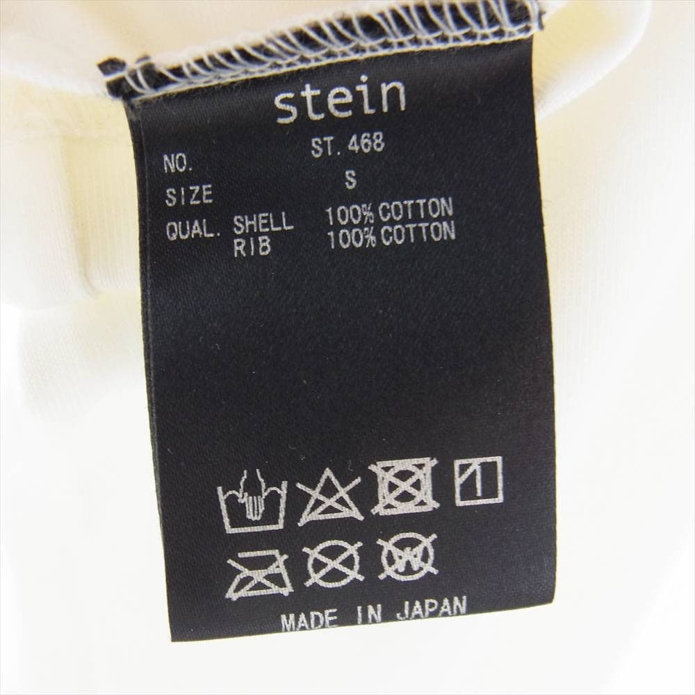 シュタイン ST.468 Oversized Long Sleeve Tee TEXTURE テキスタイル オーバーサイズ 長袖 Tシャツ ホワイト系 S【新古品】【未使用】【中古】