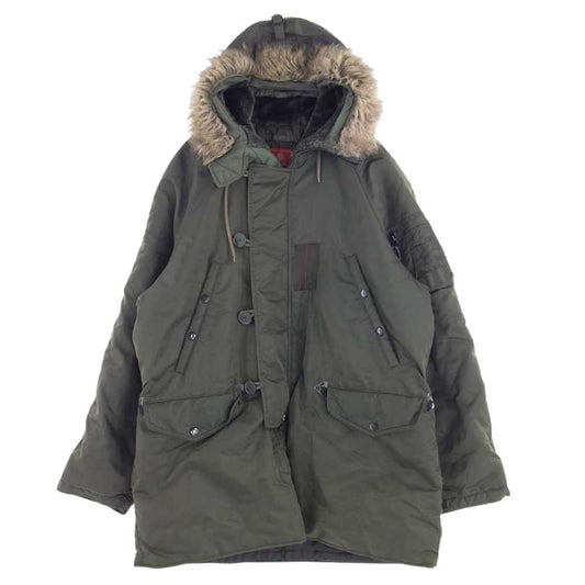 AVIREX アヴィレックス OFFICER'S UNIFORM N-3B TYPE ミリタリー ジャケット カーキ系 L【中古】