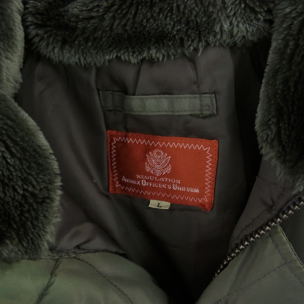 AVIREX アヴィレックス OFFICER'S UNIFORM N-3B TYPE ミリタリー ジャケット カーキ系 L【中古】