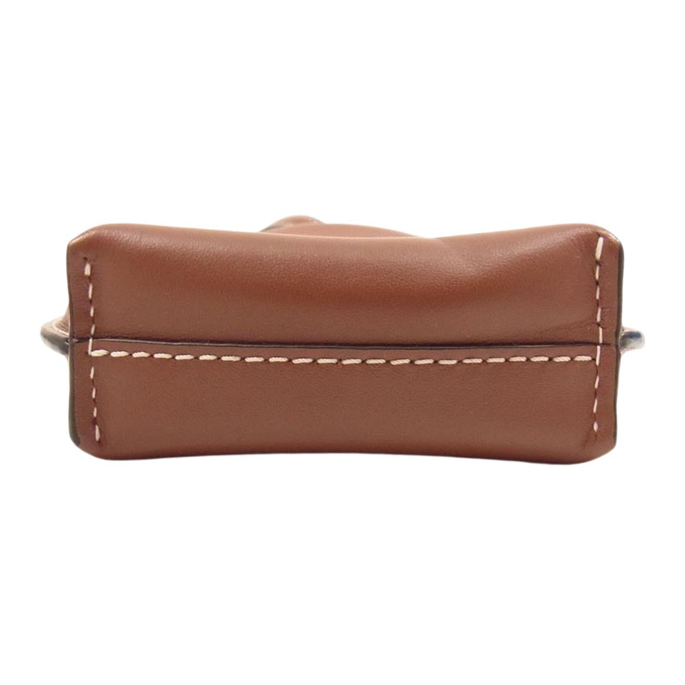 LOEWE ロエベ ゲートポケット ソフトカーフ ショルダーバッグ ポーチ ブラウン系【中古】