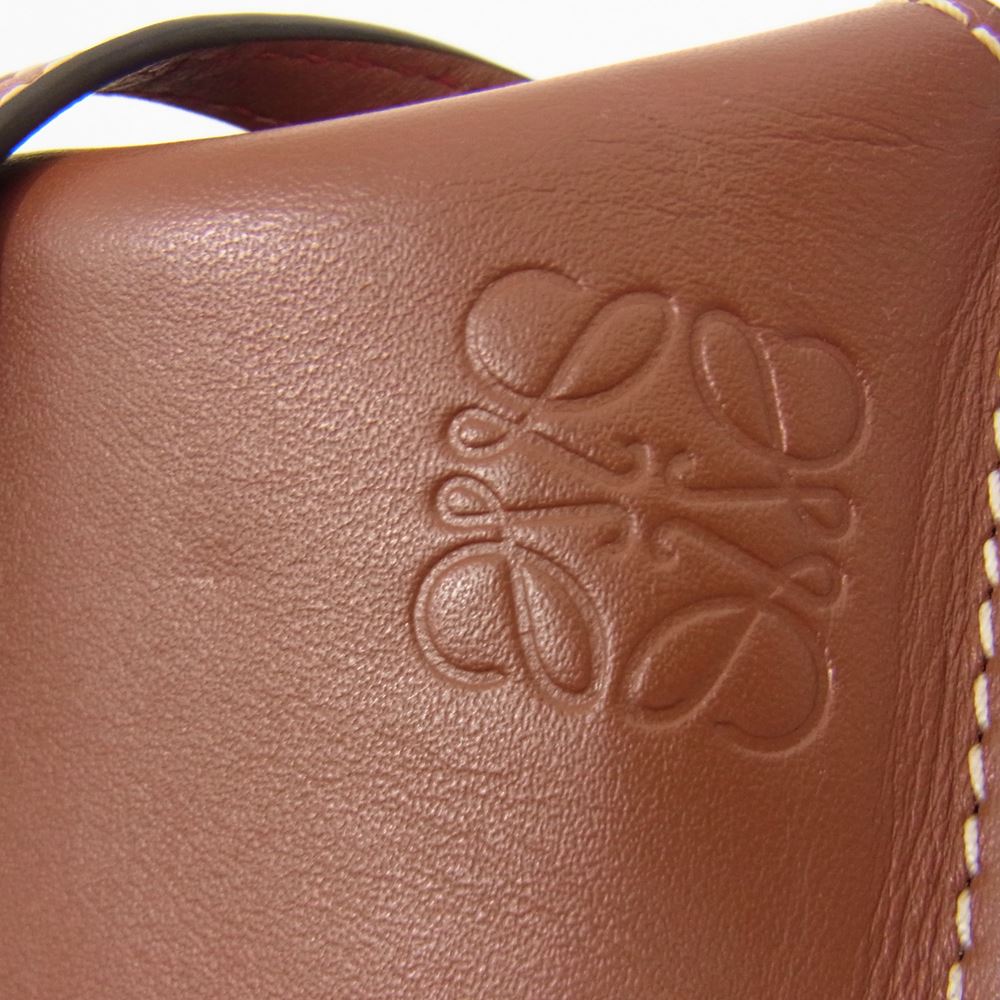 LOEWE ロエベ ゲートポケット ソフトカーフ ショルダーバッグ ポーチ ブラウン系【中古】