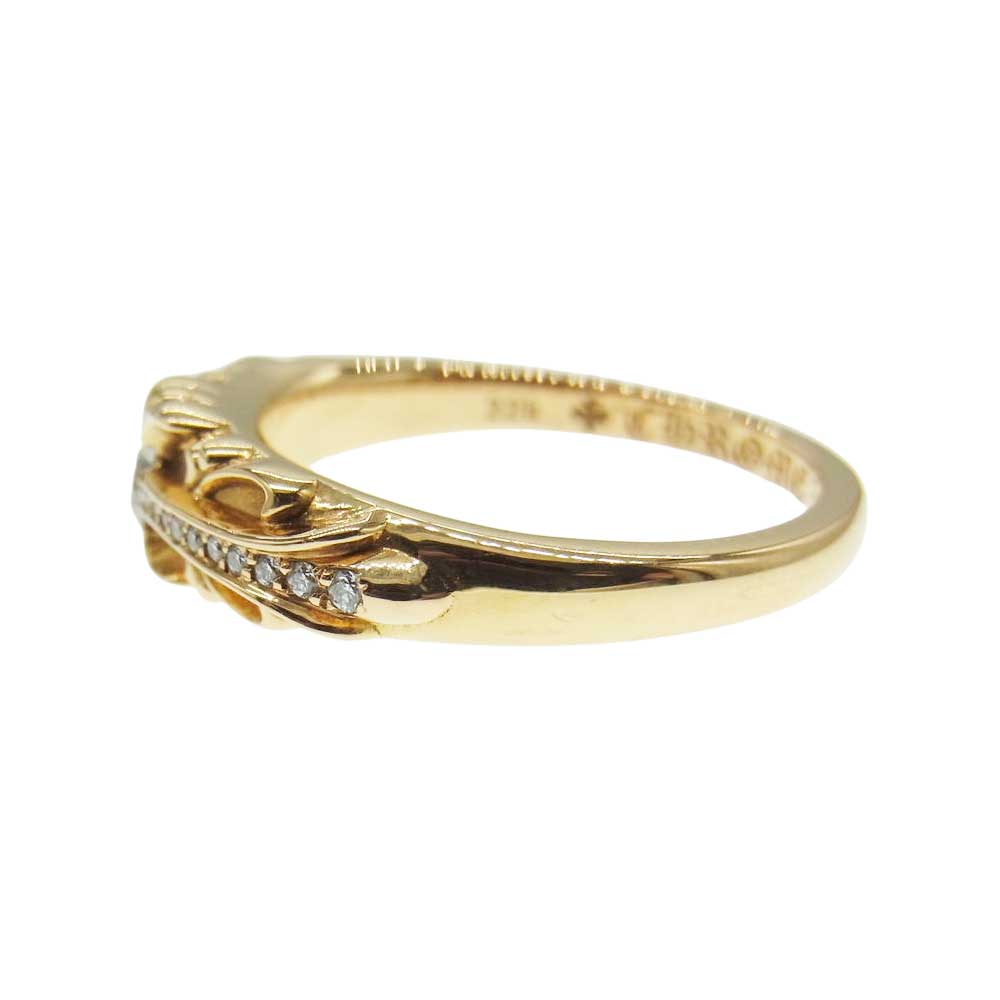 CHROME HEARTS クロムハーツ（原本無） 22K BABYCLSC P/D ベイビークラシック パヴェダイヤ フローラルクロス リング ゴールド系 17号【中古】