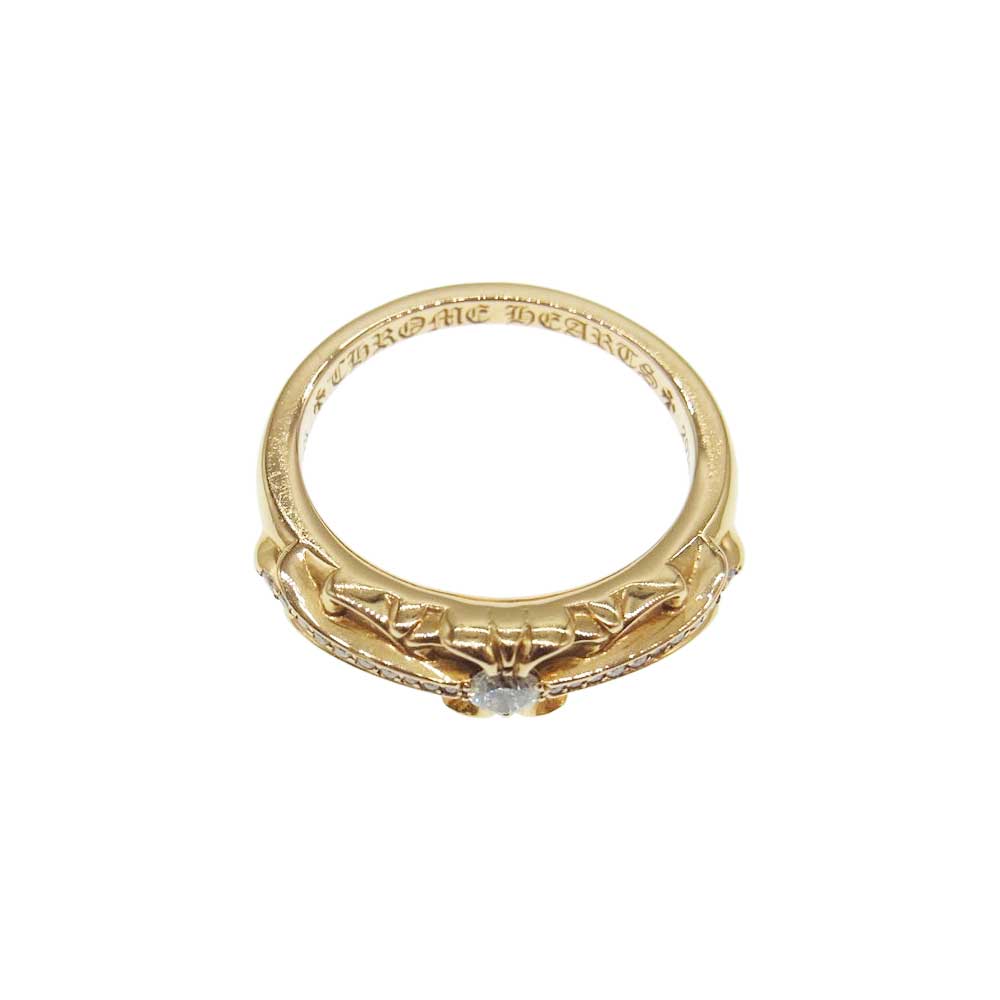 CHROME HEARTS クロムハーツ（原本無） 22K BABYCLSC P/D ベイビークラシック パヴェダイヤ フローラルクロス リング ゴールド系 17号【中古】